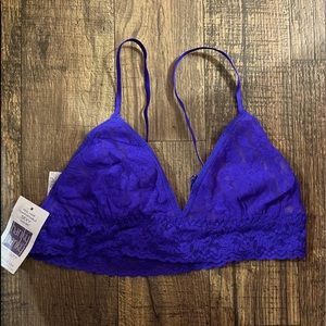 Hanky panky size large purple / blue  bra